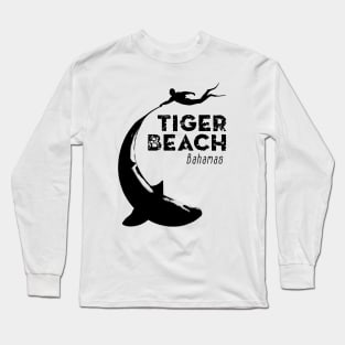 Shark Diving - Tiger beach, Bahamas Long Sleeve T-Shirt